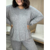 Conjunto canalé gris